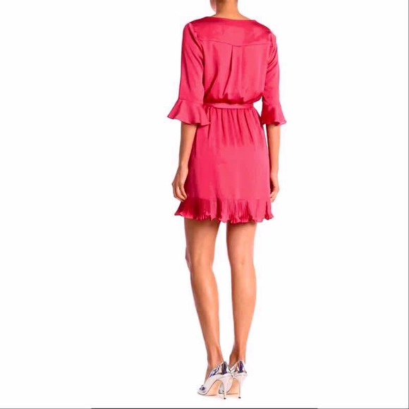 bebe Pink Ruffle Mini Dress - Picture 2 of 4
